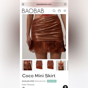 Baobab Collection Shimmering Brown Pencil Skirt